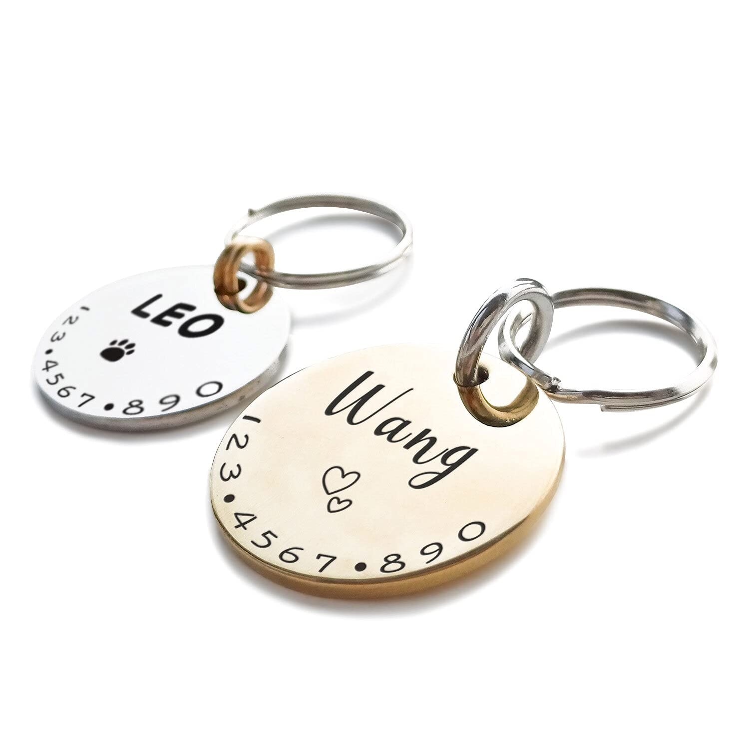 Cats Dogs ID Tags Personalized Lovely Symbols Pets Extra Small 0.75″ Shiny Steel