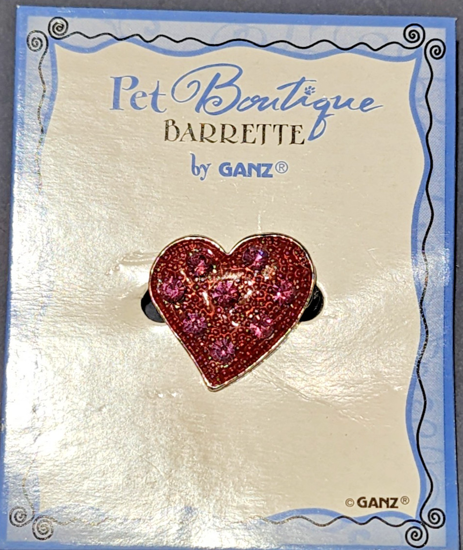 Pet Boutique Rhinestone 1″ Barrette by GANZ Love your Fur Baby 3 Pc Lot