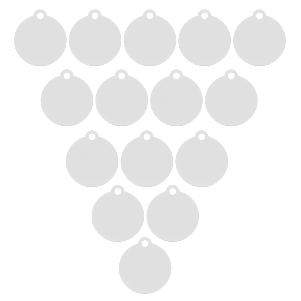20Pcs Reusable Aluminum Round Dog Tags Blanks Silver for Pet Collar Engraving