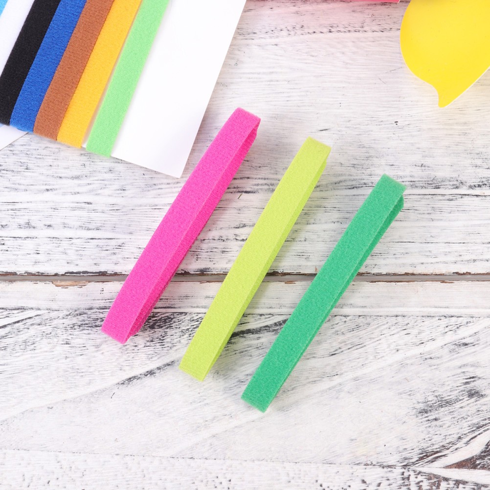 15Pcs Adhesive Solid Color Puppy Id Collars Durable Adjustable Pet Id Bands
