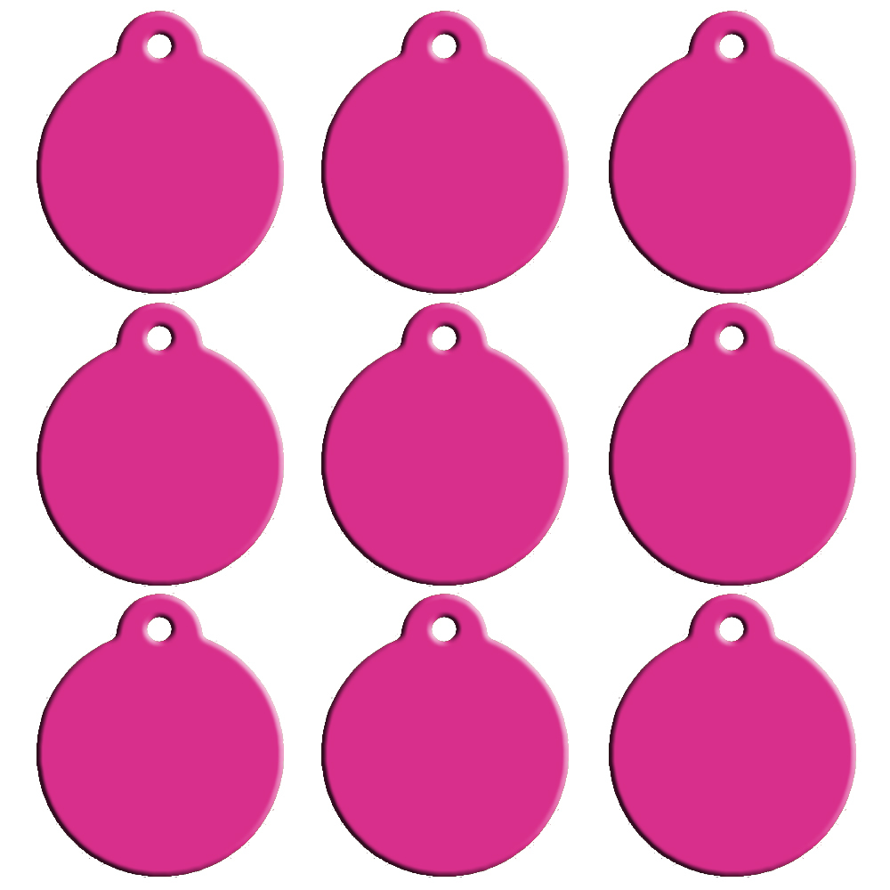 20/100pcs Wholesale Aluminum Dog ID Tags Personalized Round Shape 9 Colors Blank