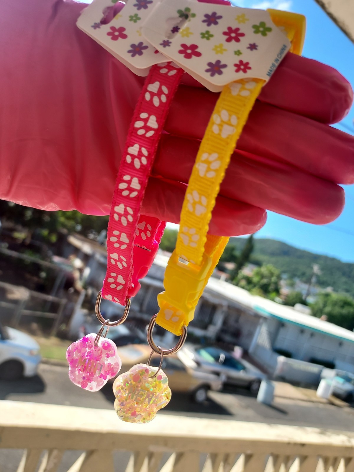 Collar personalizado para mascotas glitter