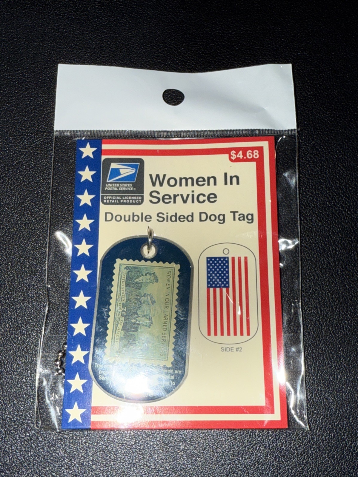 Vintage USPS Woman In Service Double Sided Dog Tags Sealed