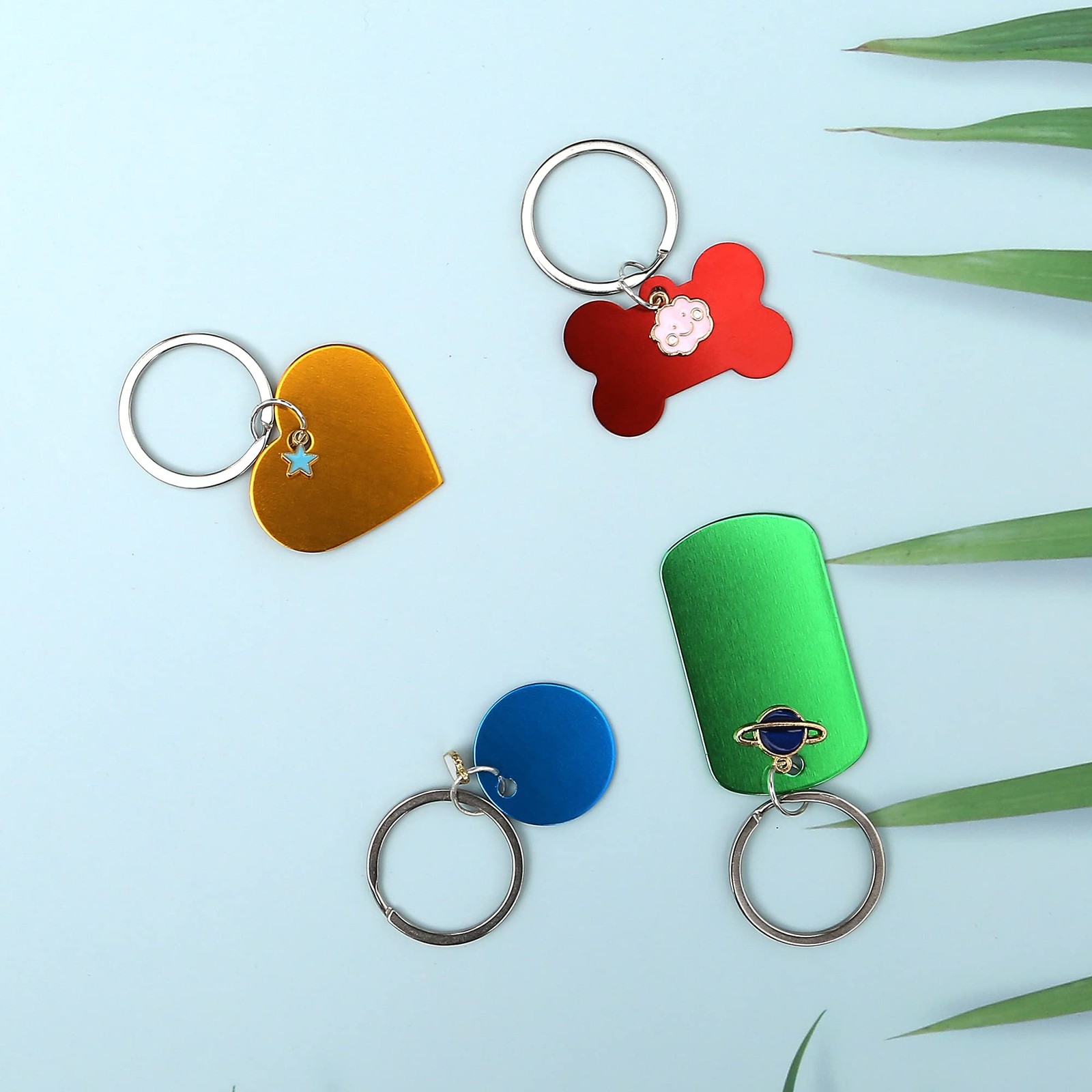 140pcs Pet ID Tag Set with 40pcs Colourful Blank Dog Tags Double Sided Alumin…
