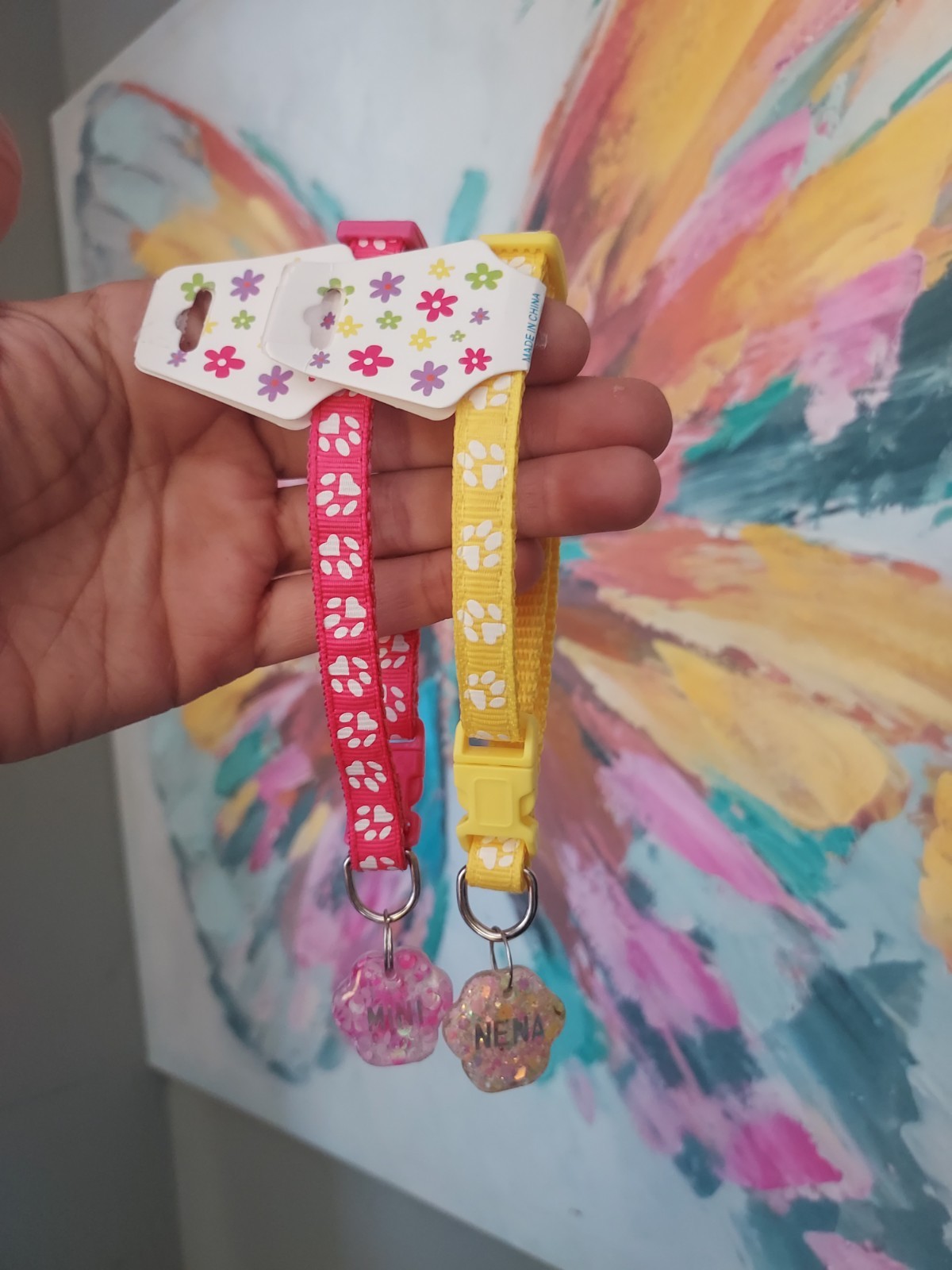 Collar personalizado para mascotas glitter