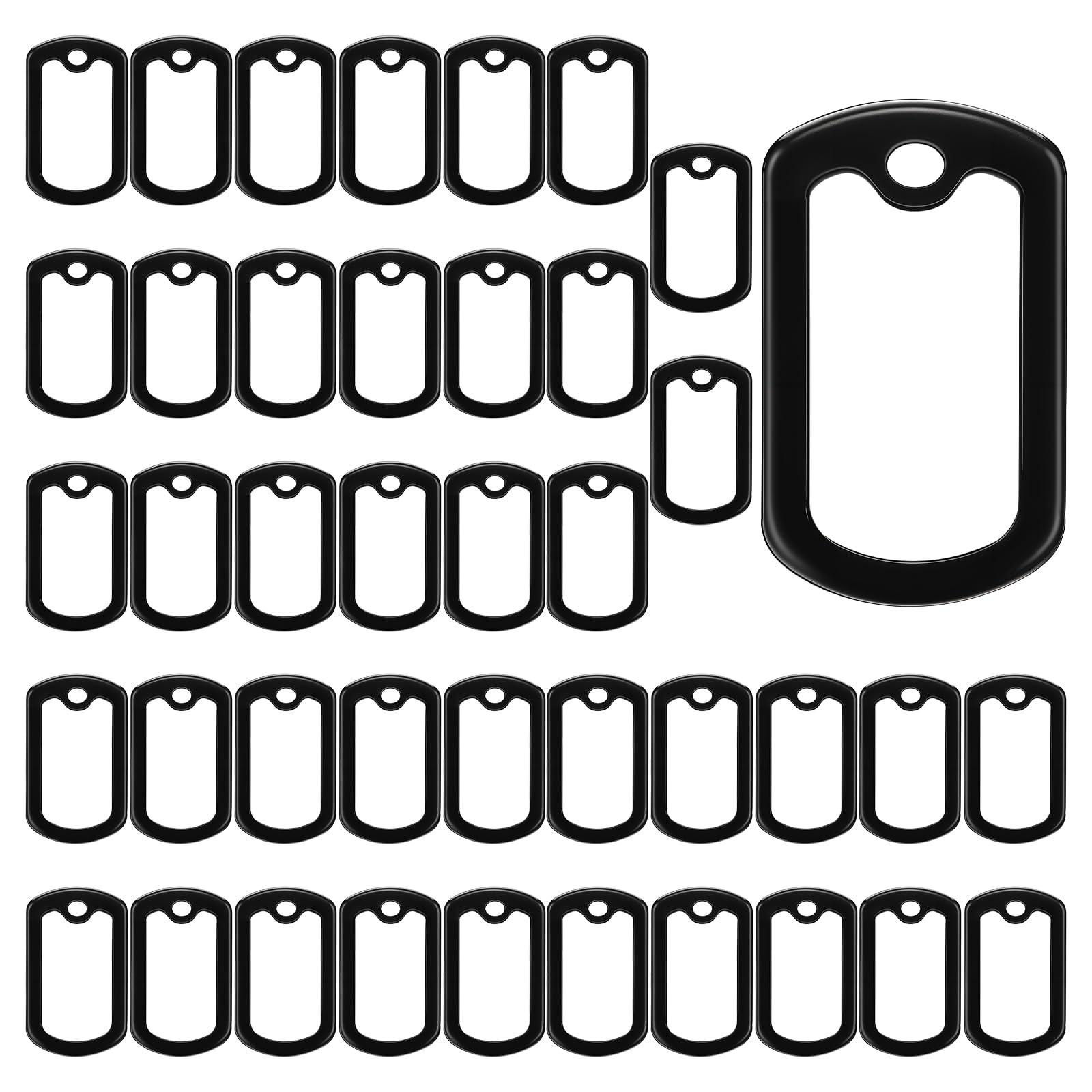 40pcs Dog Tag Silencers,Silicone Dog Silencers,Black Army Dog Tags for Authen…