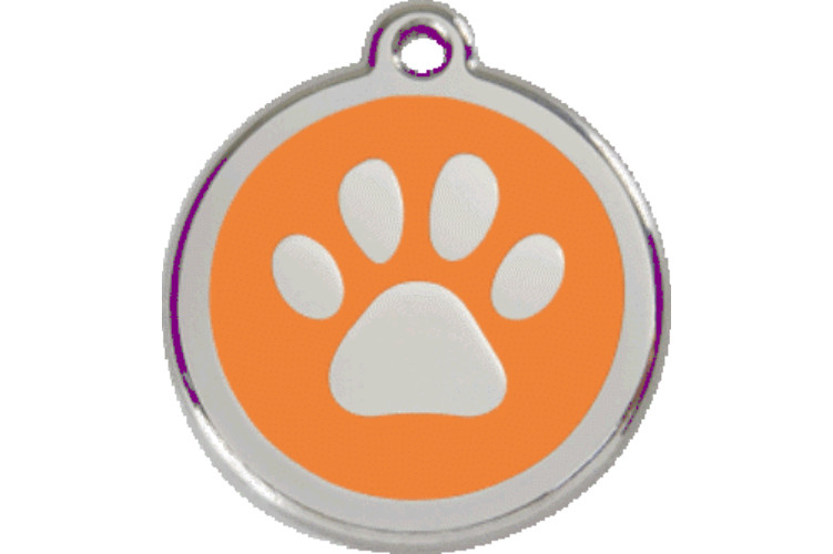 Red Dingo Dog Cat ID Pet Tag FREE Personalized Engraved Free Ship PAW PRINT