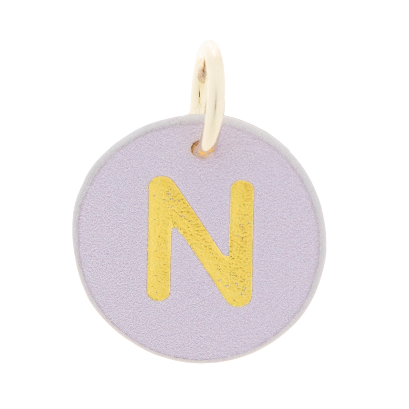 The Cuddle Collab Wear & Share Charm Faux Leather “N” Monogram in Purple