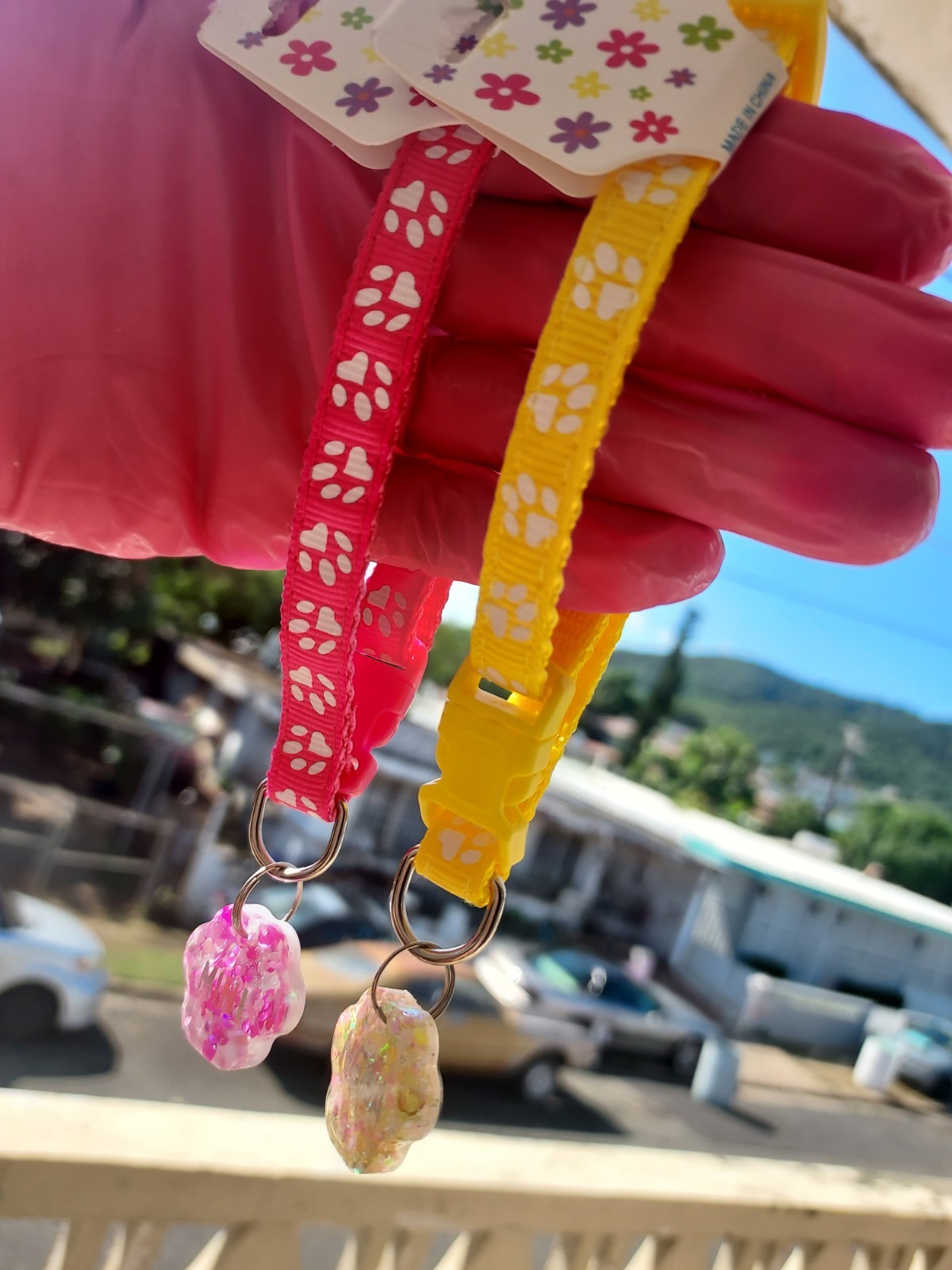 Collar personalizado para mascotas glitter