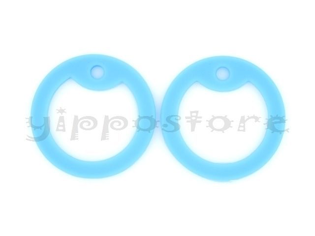 4 Sky Blue Silicone Military Army Dog Tag Silencers Rubber Silencer