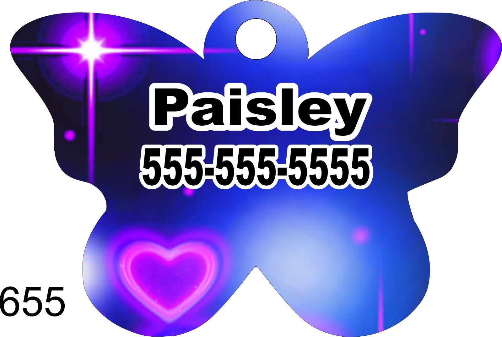 BUTTERFLY CUSTOM PERSONALIZED PET ID TAG Unique Colorful cute Super Pet