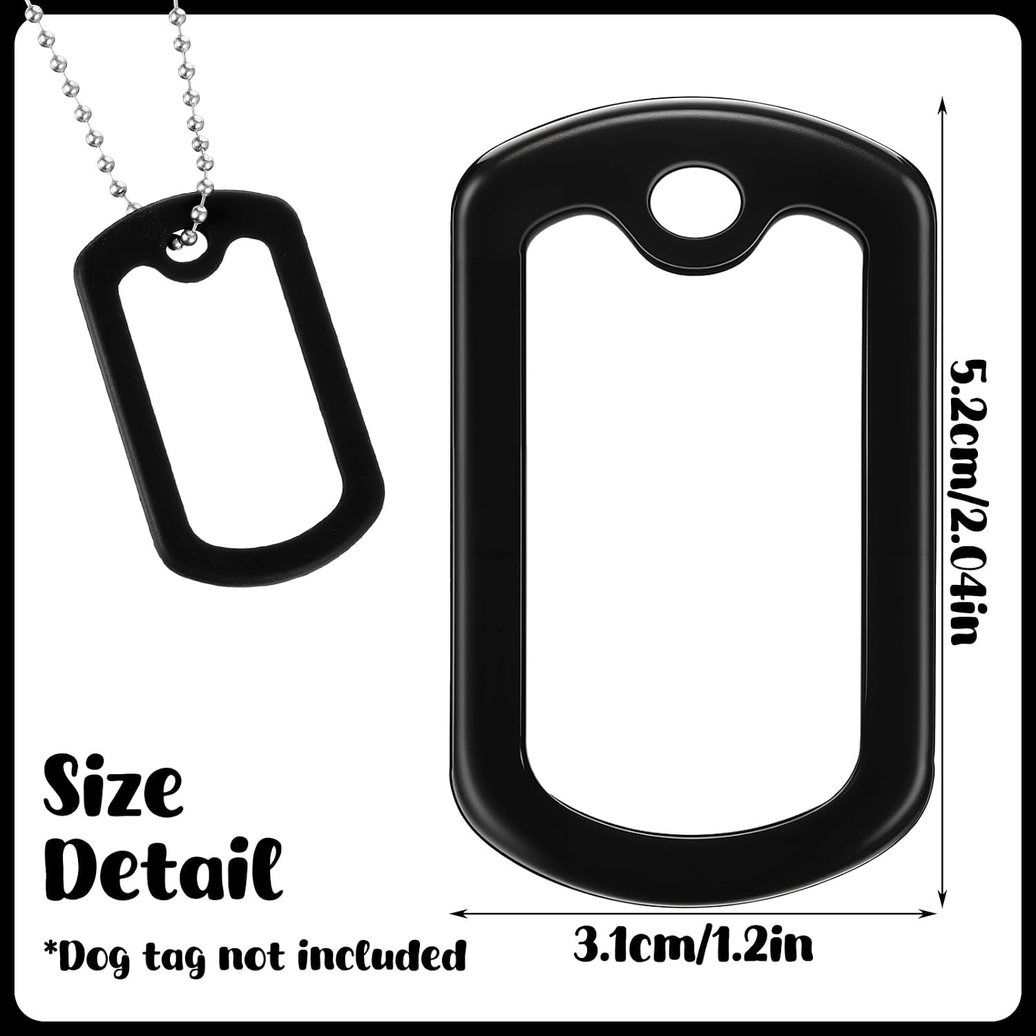 40pcs Dog Tag Silencers,Silicone Dog Silencers,Black Army Dog Tags for Authentic
