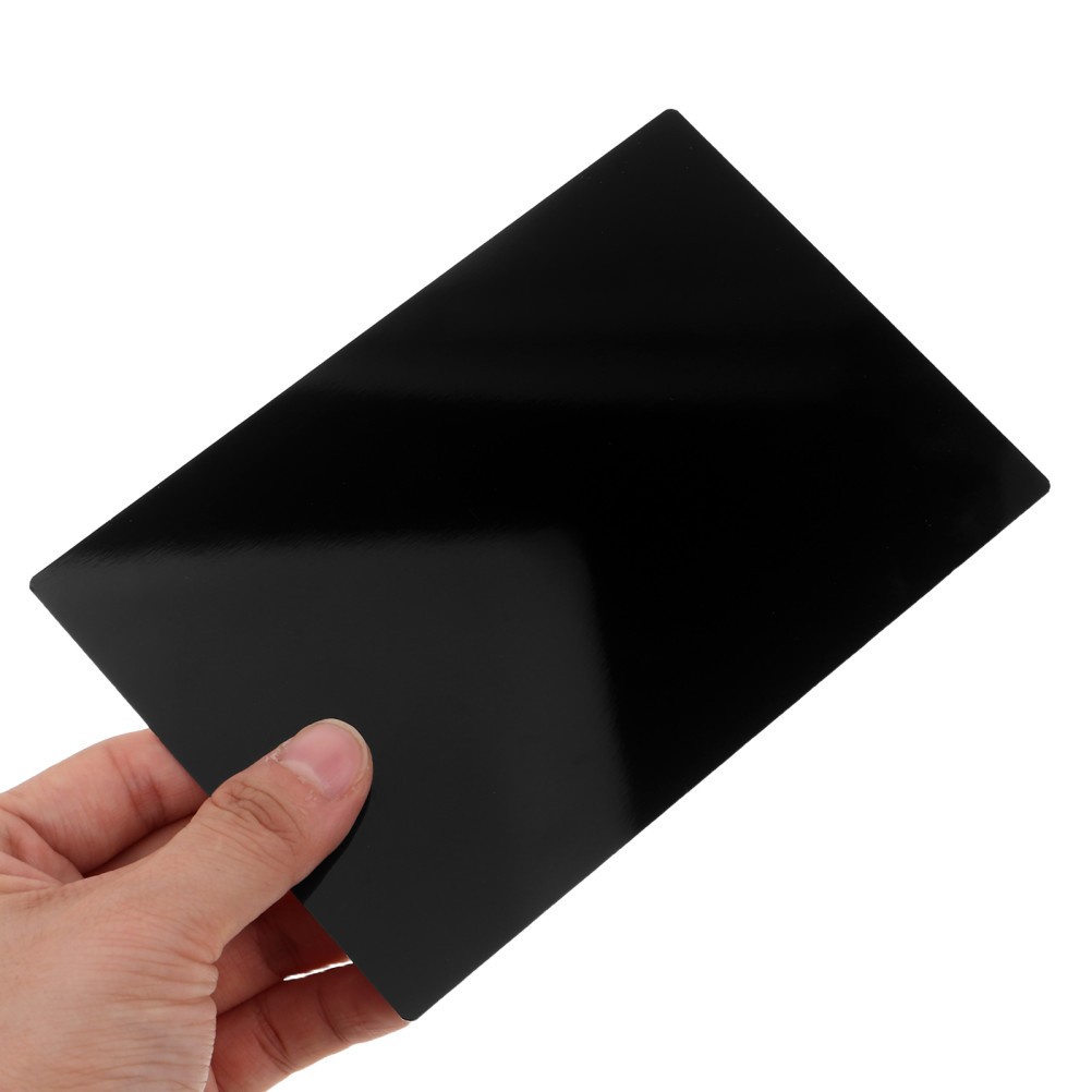 10Pcs Reusable Aluminum Blank Plates Black Metal Tags for Engraving Office Signs