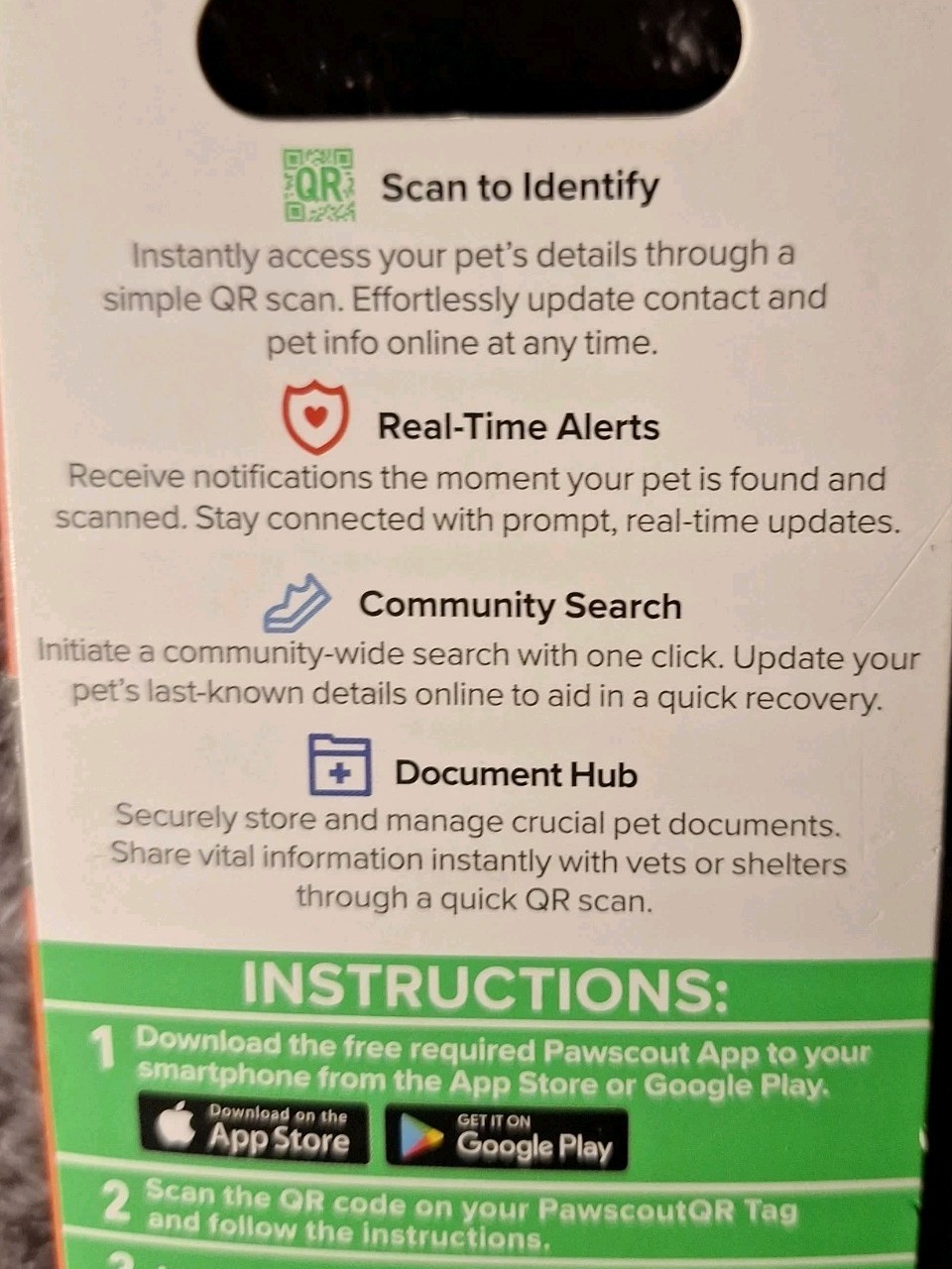 Pawscout QR The Smart Pet Tag Finder for Dogs/Cats Connects To Your Phone New