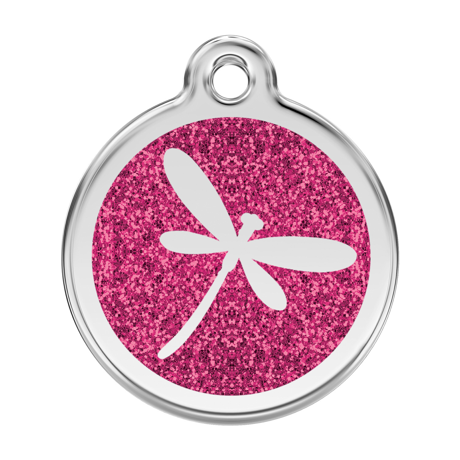Dog Cat Pet ID Tag Charm – Personalized – Red Dingo – Lifetime Guarantee-Glitter