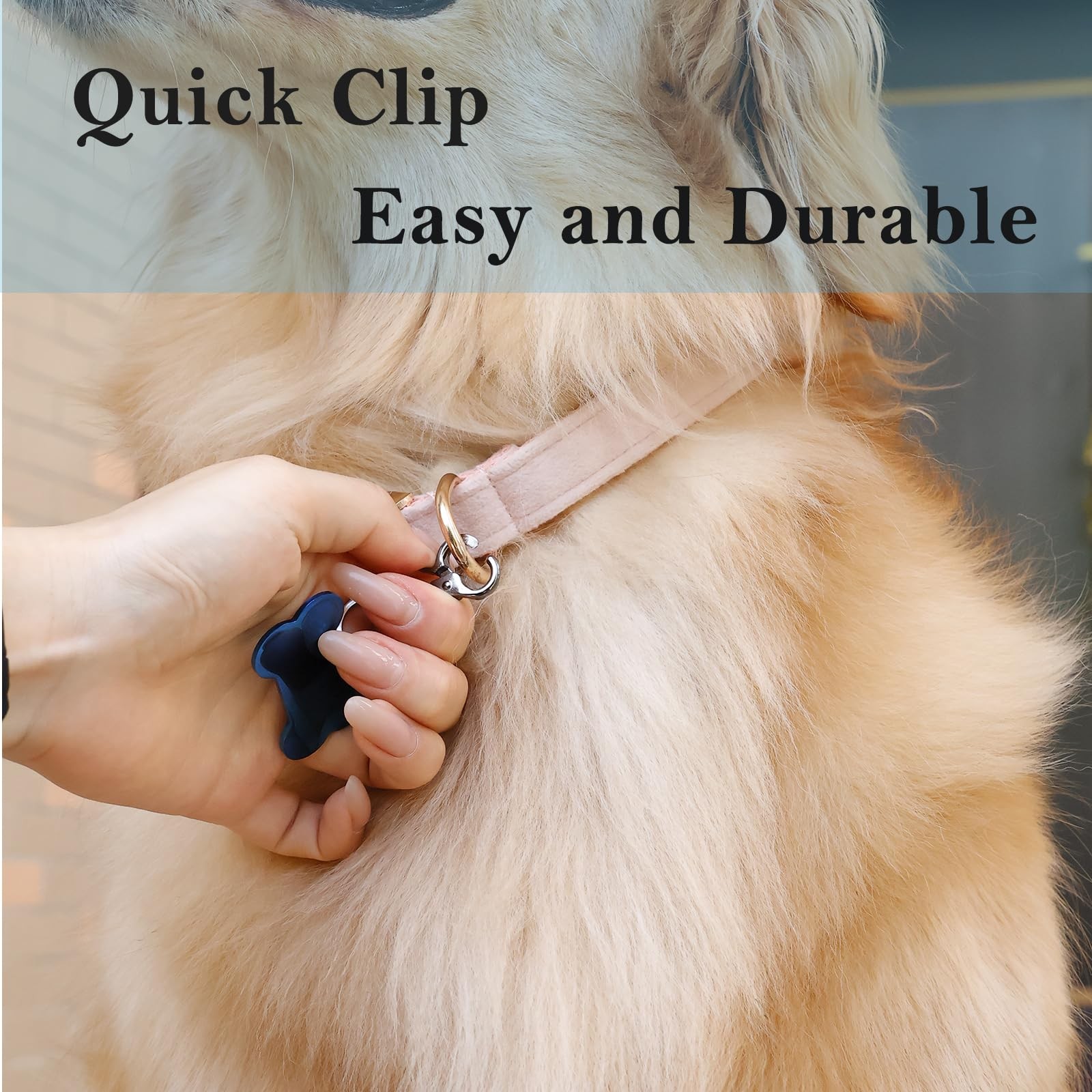 2 Pack Black Easy Change Dog Tag Clips for Pet ID Tags Small Medium Large
