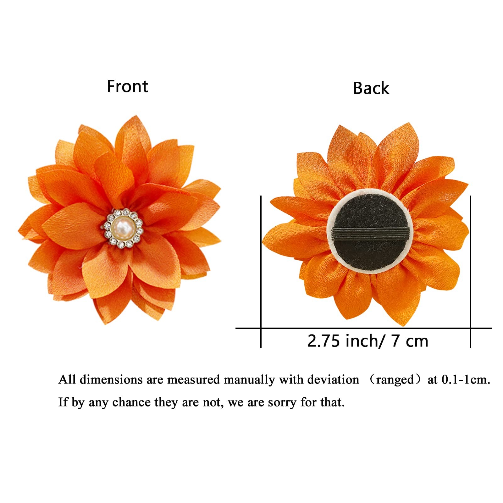 IVIA PET Collar Flowers with Pearl, 20 Pcs Dog Bow Small, Multicolor
