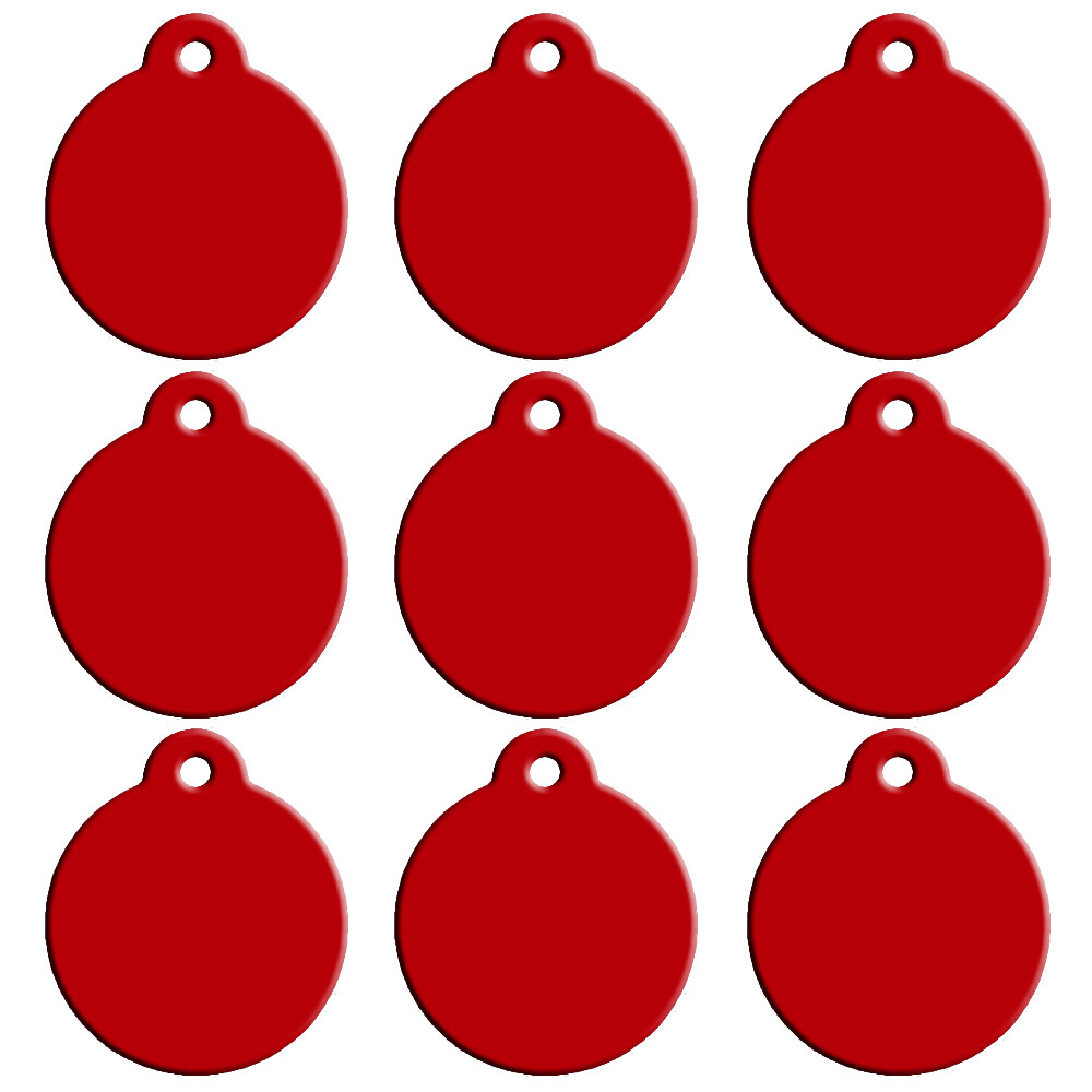 20pcs Personalized Aluminum Pet Dog ID Tags Custom Blank Bulk Round Tags 9 Color