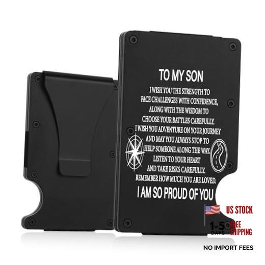To My Son Gifts,Minimalist Personalized Engraved Metal I am so proud of you