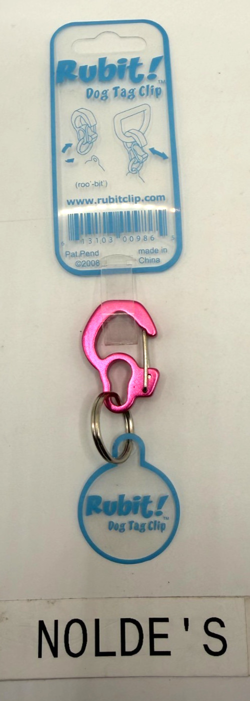 Rubit Large Dog Tag Clip Pink Metallic DS252B2TF849