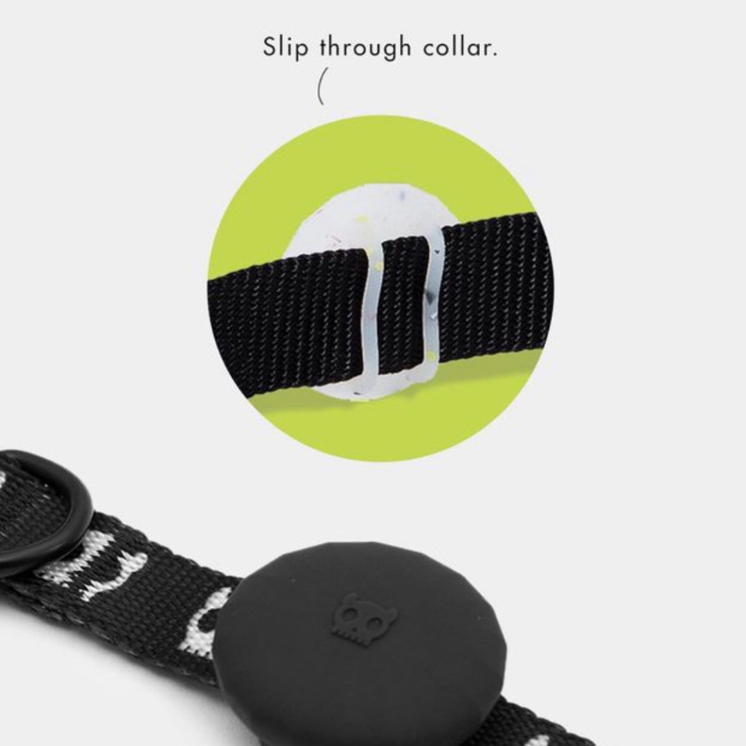 Apple AirTag Dog Collar Black Holder – Protective Anti-Lost Case – Zee.Dog