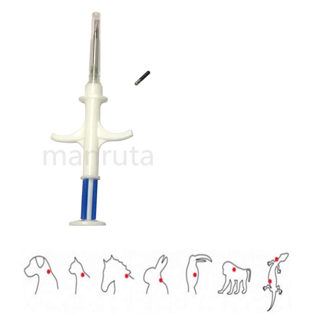 Small Pet ID Microchip Dogs Cats ISO 11784/5 134.2Khz 1.4×8 mm Number 5 PCS