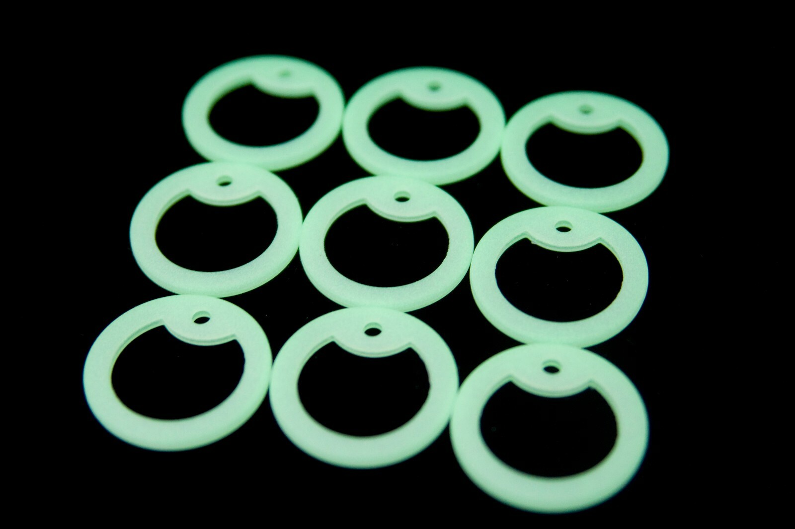 LOT OF 50pc MILITARY ARMY DOG TAG GLOW IN THE DARK SILICONE/RUBBER SILENCERS