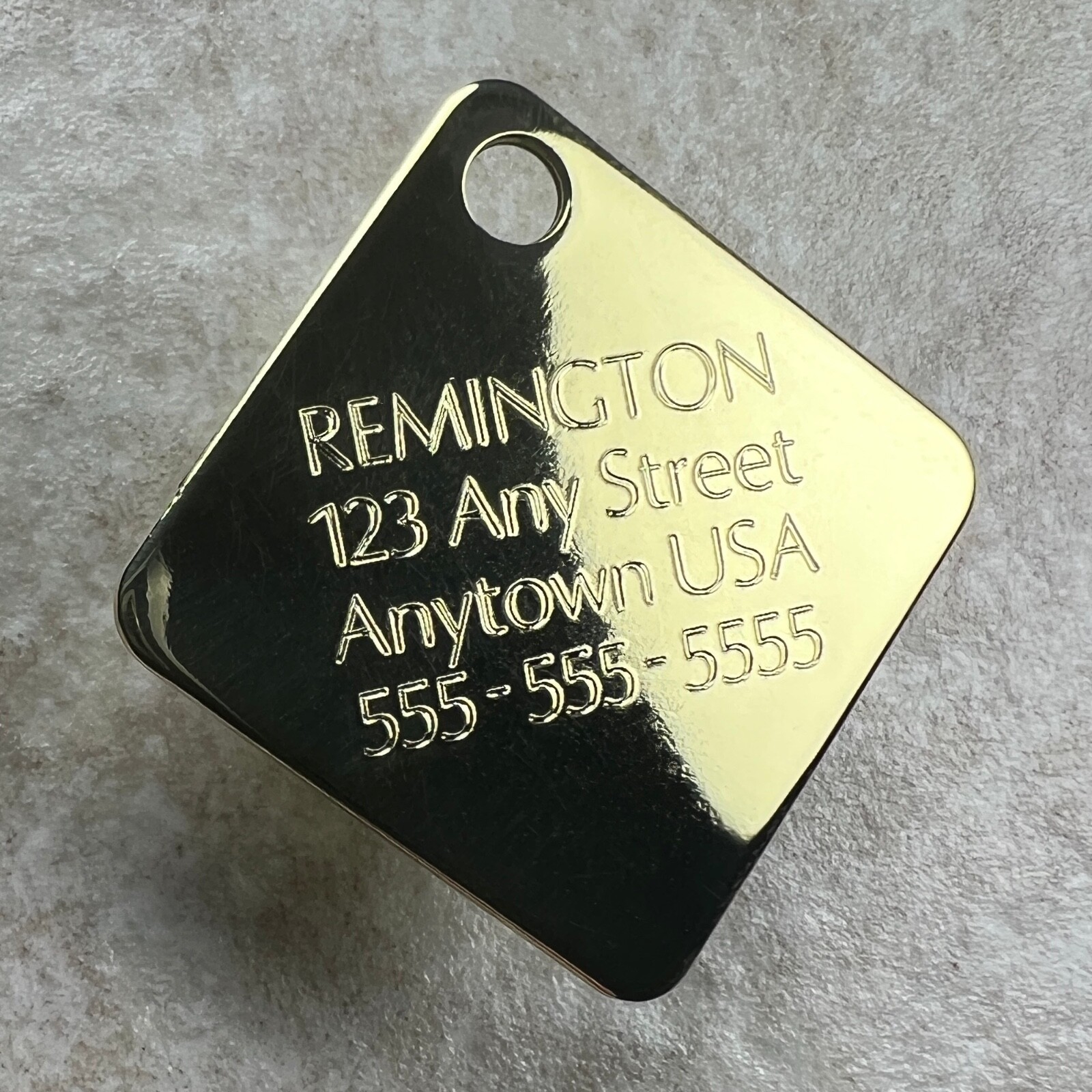 Custom Engraved Dog Tags Personalized Dog Pet Tags Engraved BRASS DIAMOND DOG