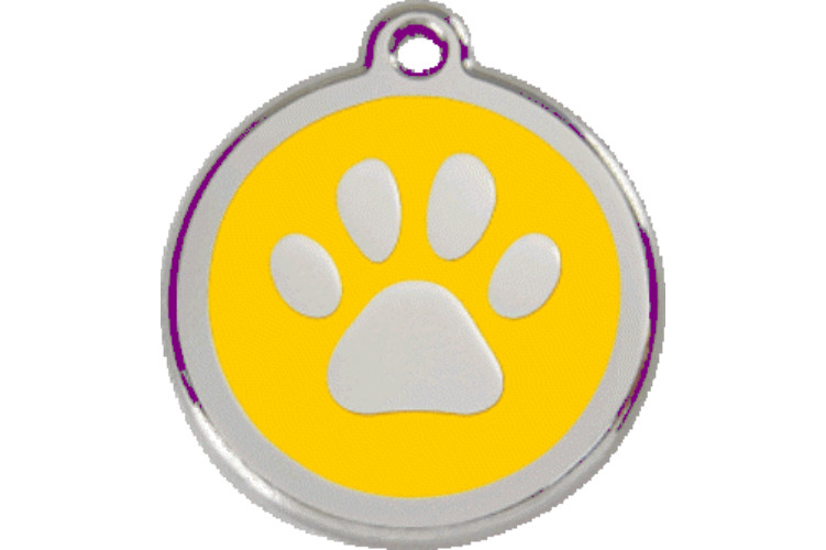 Red Dingo Dog Cat ID Pet Tag FREE Personalized Engraved Free Ship PAW PRINT