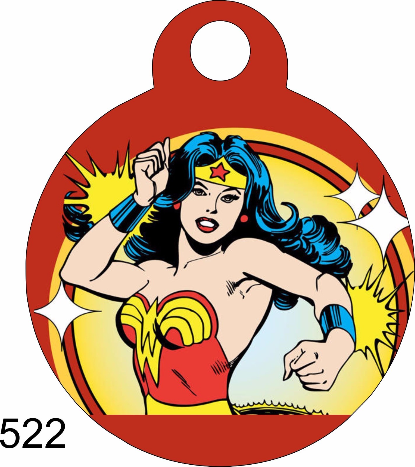 Pet Tags Dog Tags Personalized Pet ID tag for Dog and Cat Collars Wonder Woman