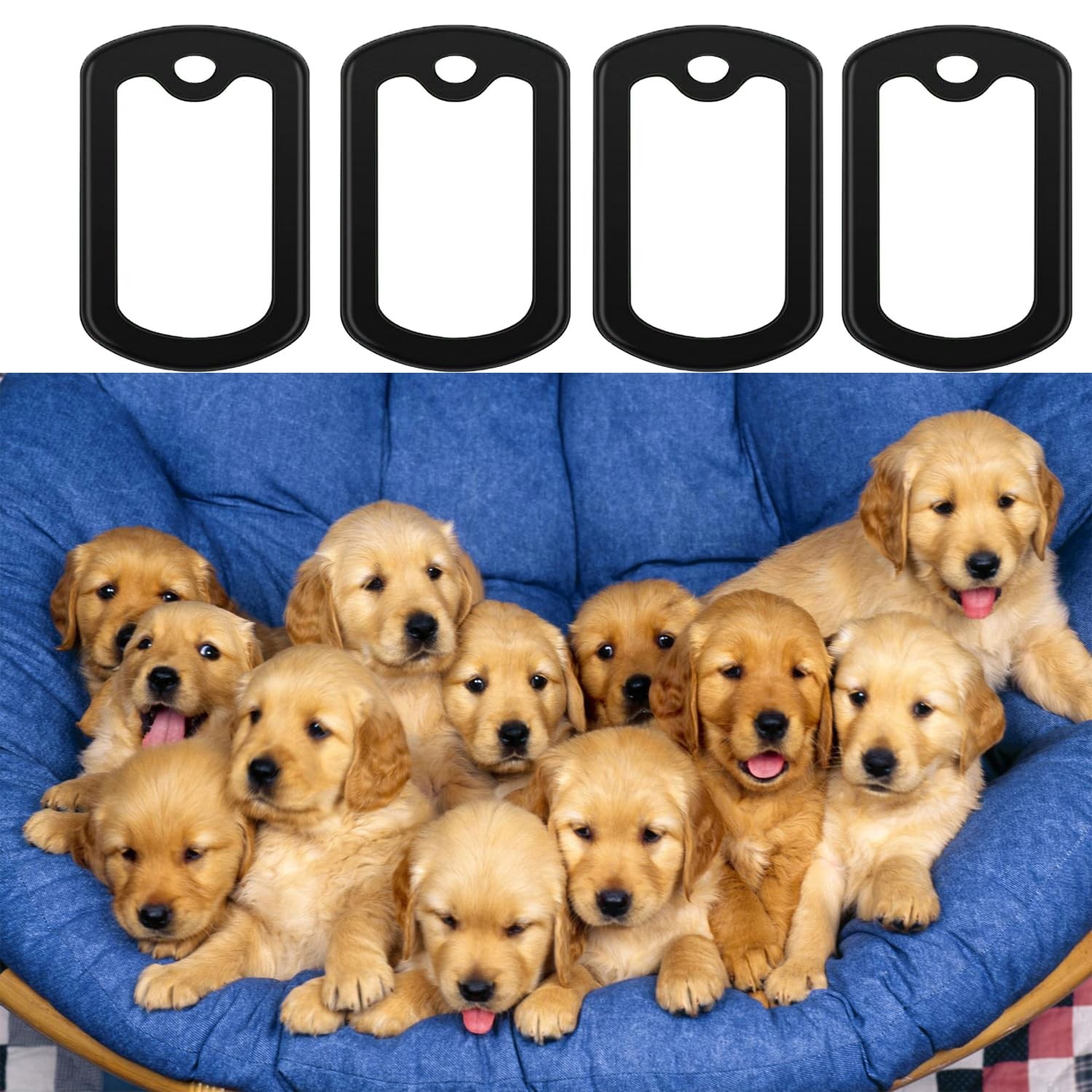 12pcs Dog Tag Silicone Silencer, Black Military Dog Tags Silencers for Authen…