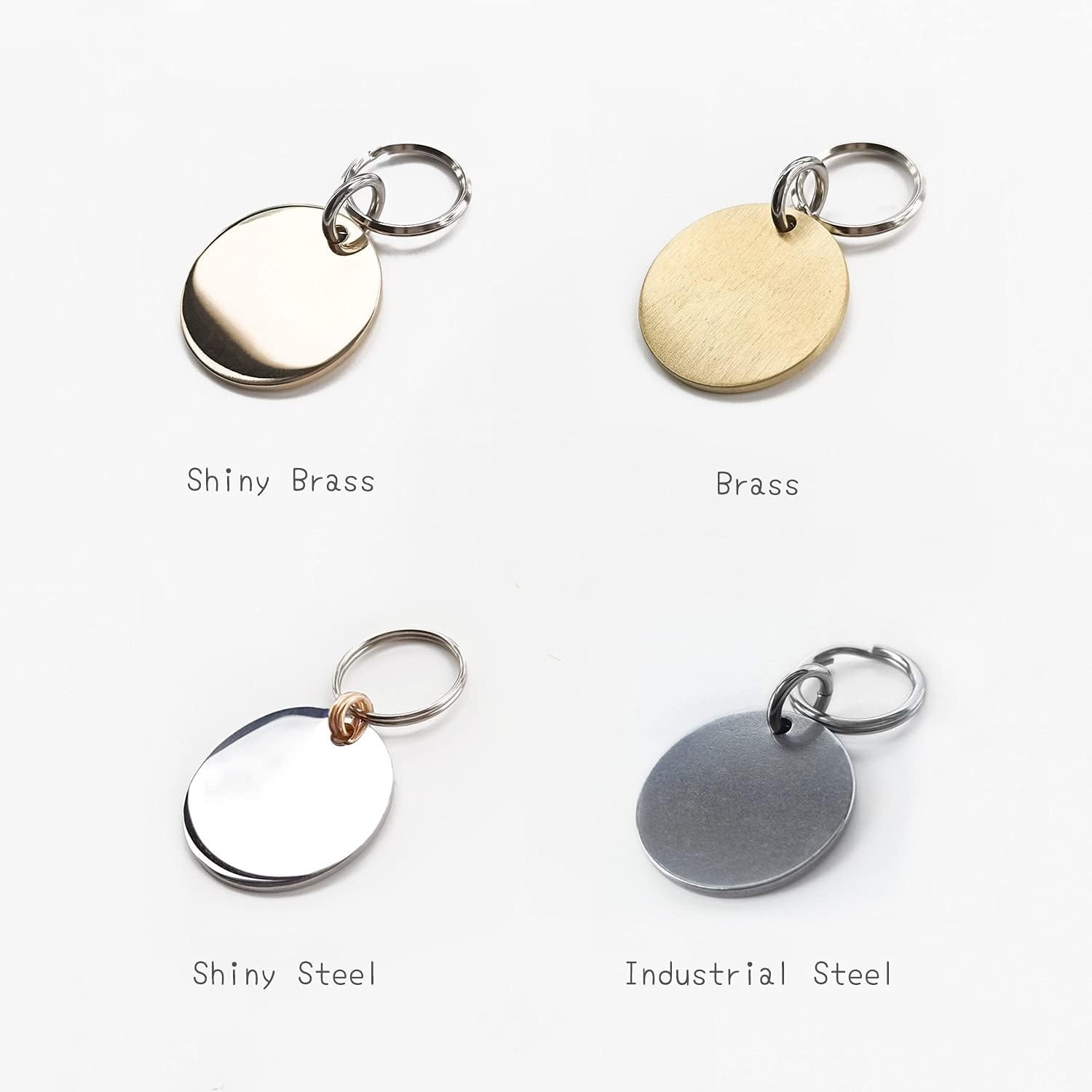 Cats Dogs ID Tags Personalized Lovely Symbols Pets Extra Small 0.75″ Shiny Steel