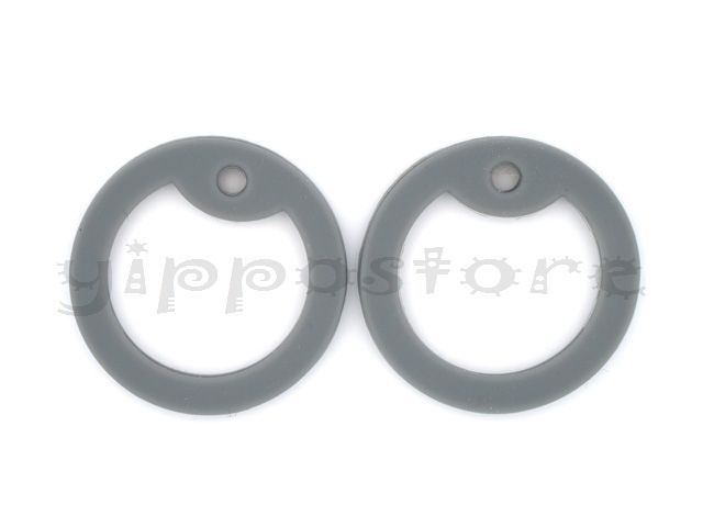 4 Grey Silicone Military Army Dog Tag Silencers Rubber Silencer