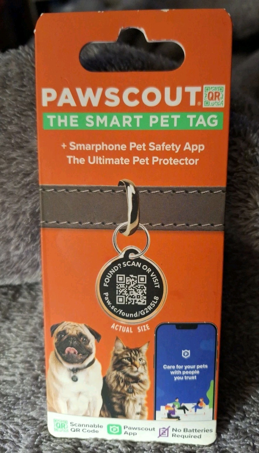 Pawscout QR The Smart Pet Tag Finder for Dogs/Cats Connects To Your Phone New
