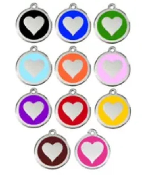 Dog Cat Puppy Pet – Red Dingo – Dog ID Tag Charm – Lifetime Guarantee – Heart