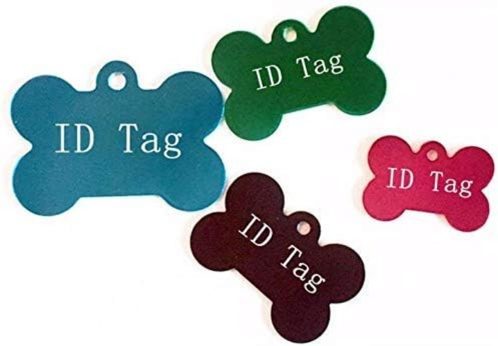 20 Pcs 38MM Blank Bone Shape Pet ID ，Double Sided Blank Tag Dog Cat Pet Name …