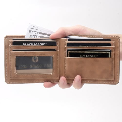 To My Son Gifts,Leather Wallet for Men,Engraved Personalized Leather I WISH SON