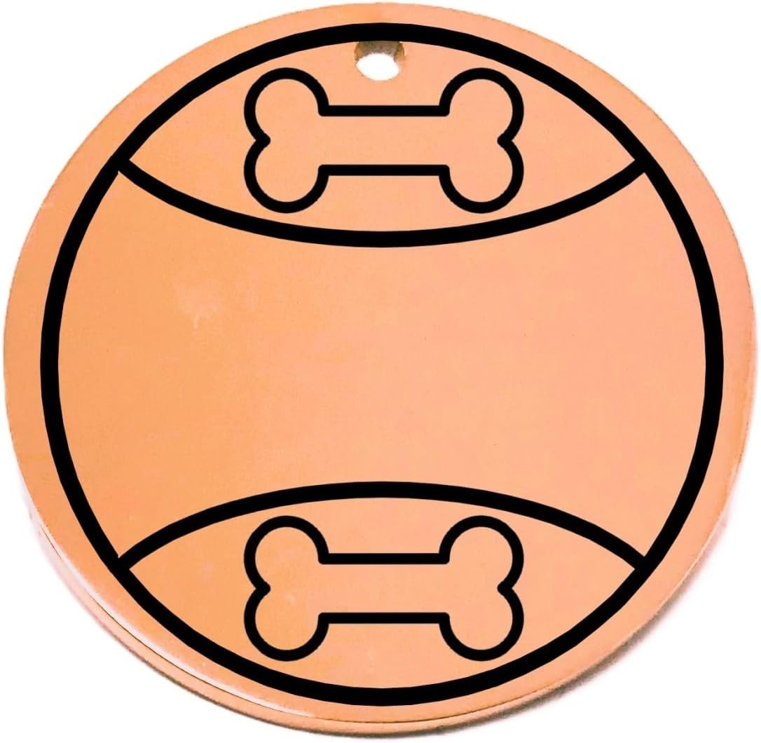 Personalized Play Ball Pet ID Tag -Laser Engraved Name Tag for Dog or Cat Collar