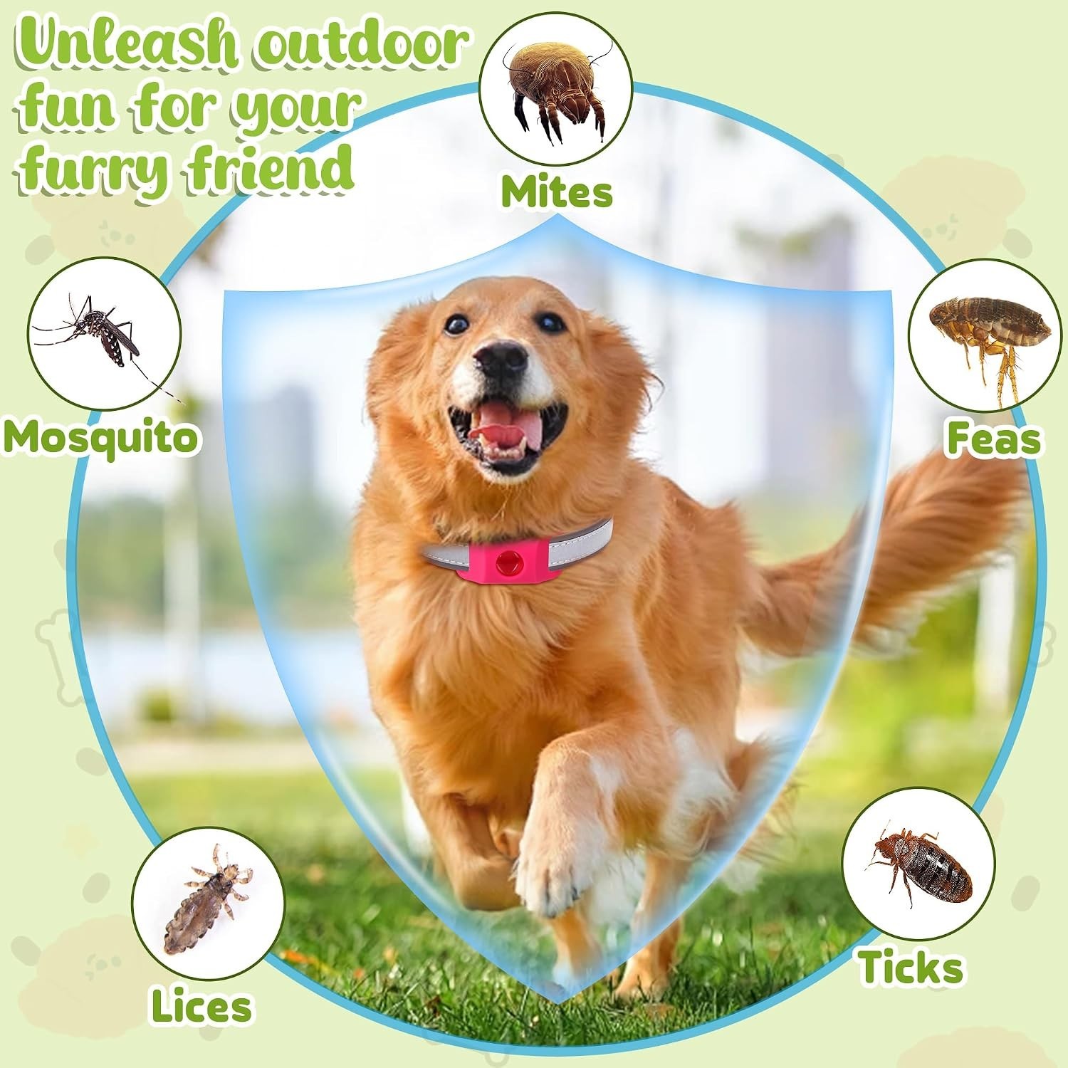 Trihood Natural Dog Tag for natural Repels – Waterproof Collar Pendant 2Pack
