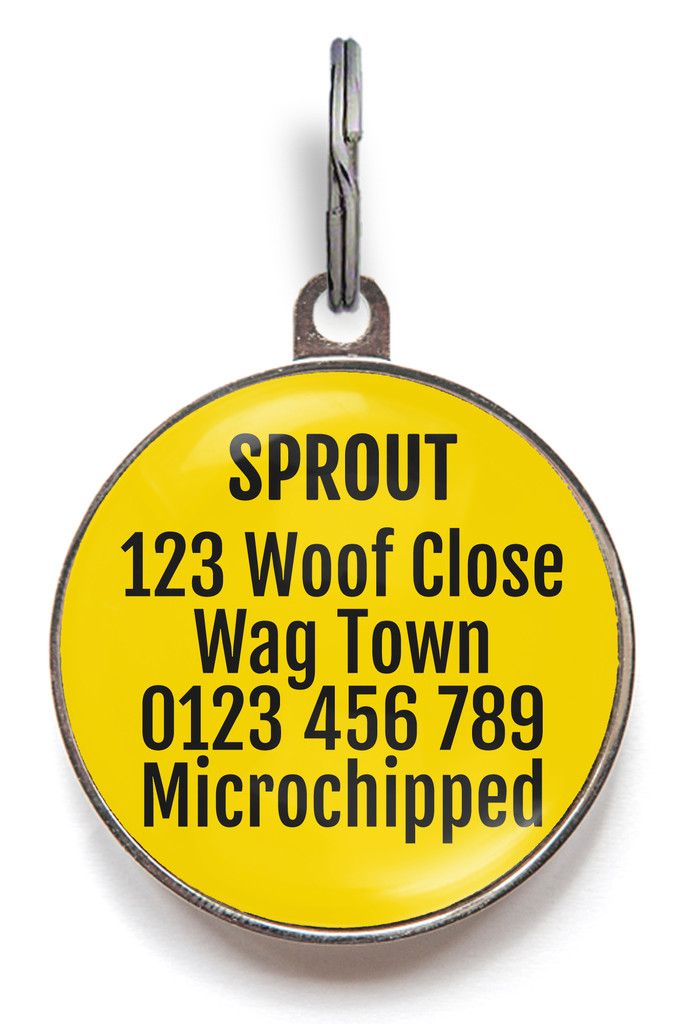 Cute Pretzel Dog ID Tag – Personalized Pet Name Tag for Dogs & Puppies