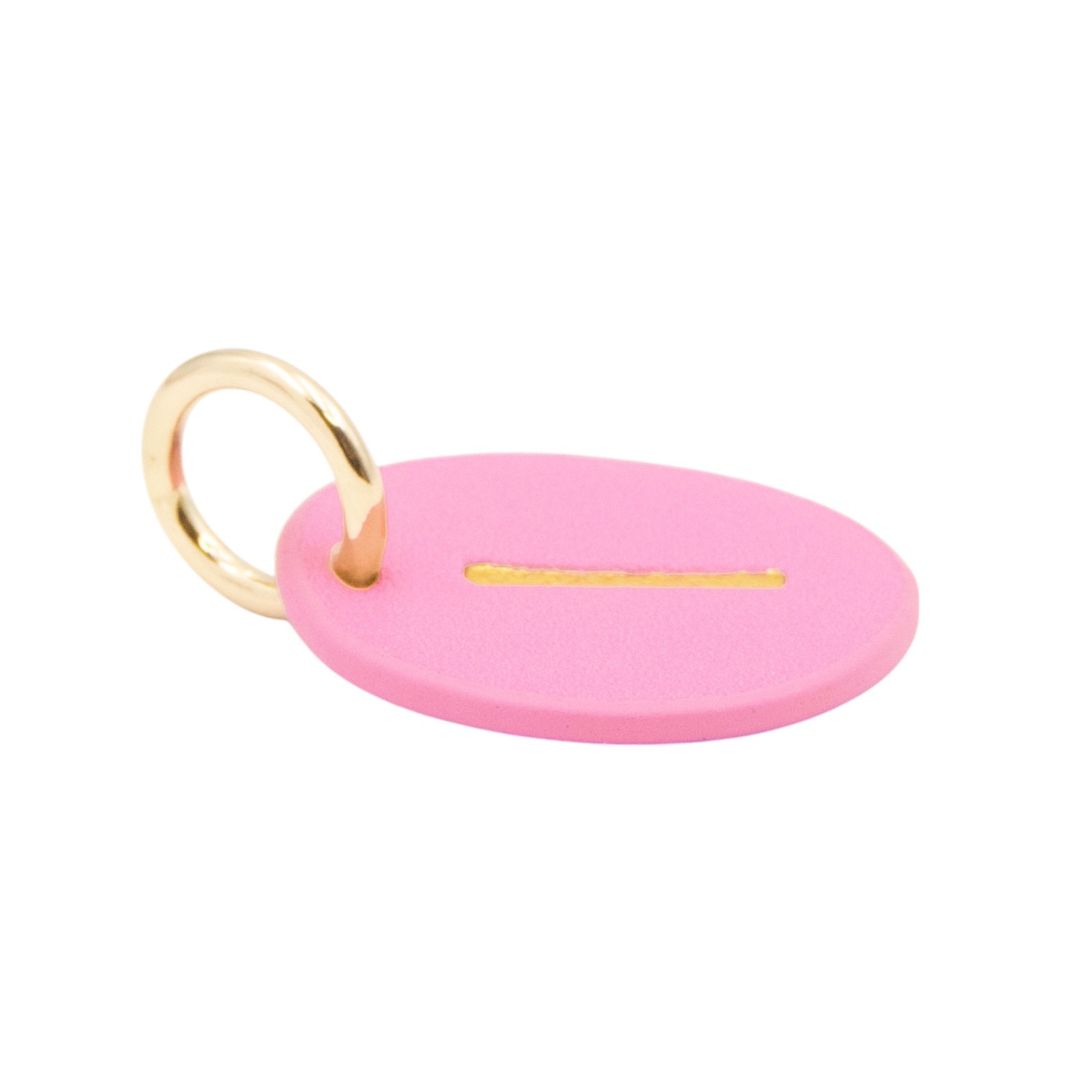 The Cuddle Collab Wear & Share Charm Faux Leather “I” Monogram in Pink