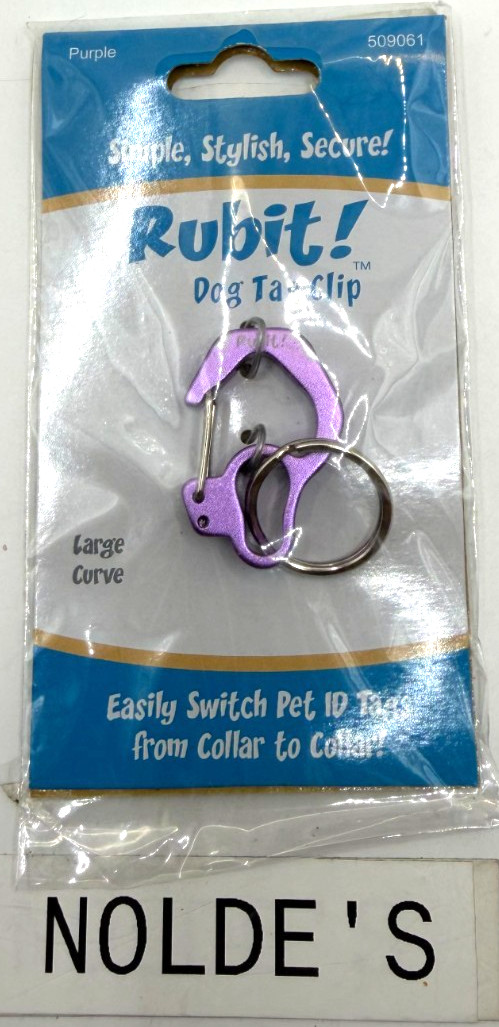 Rubit Large Dog Tag Clip Purple Metallic DS252B2TF851