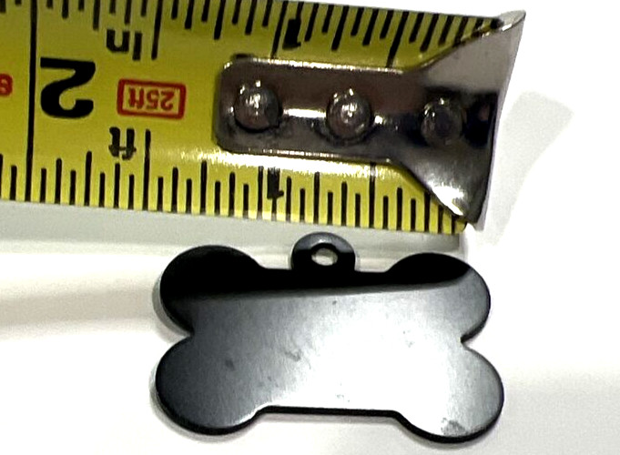 Black Bone Pet Tags Lightweight Metal 1.5″
