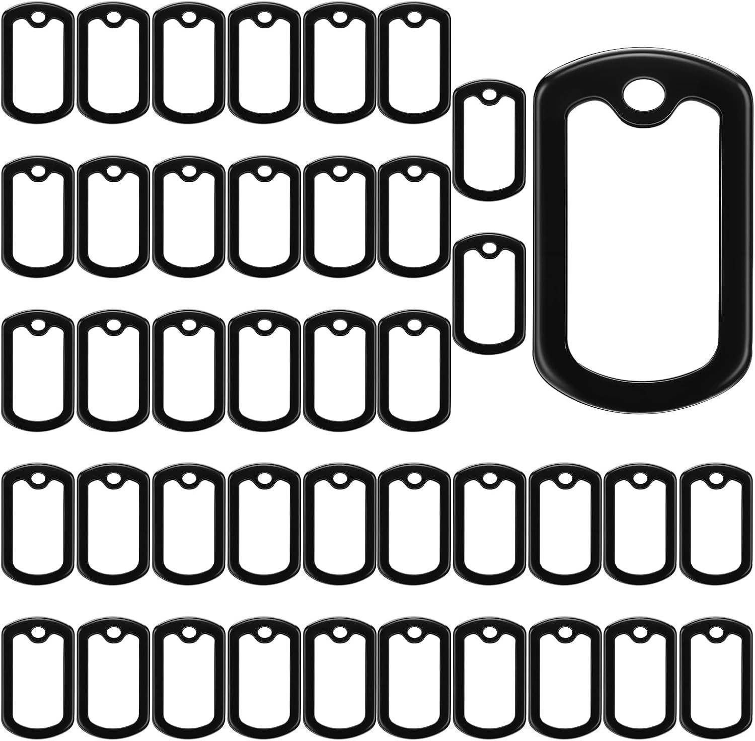 40pcs Dog Tag Silencers,Silicone Dog Silencers,Black Army Dog Tags for Authen