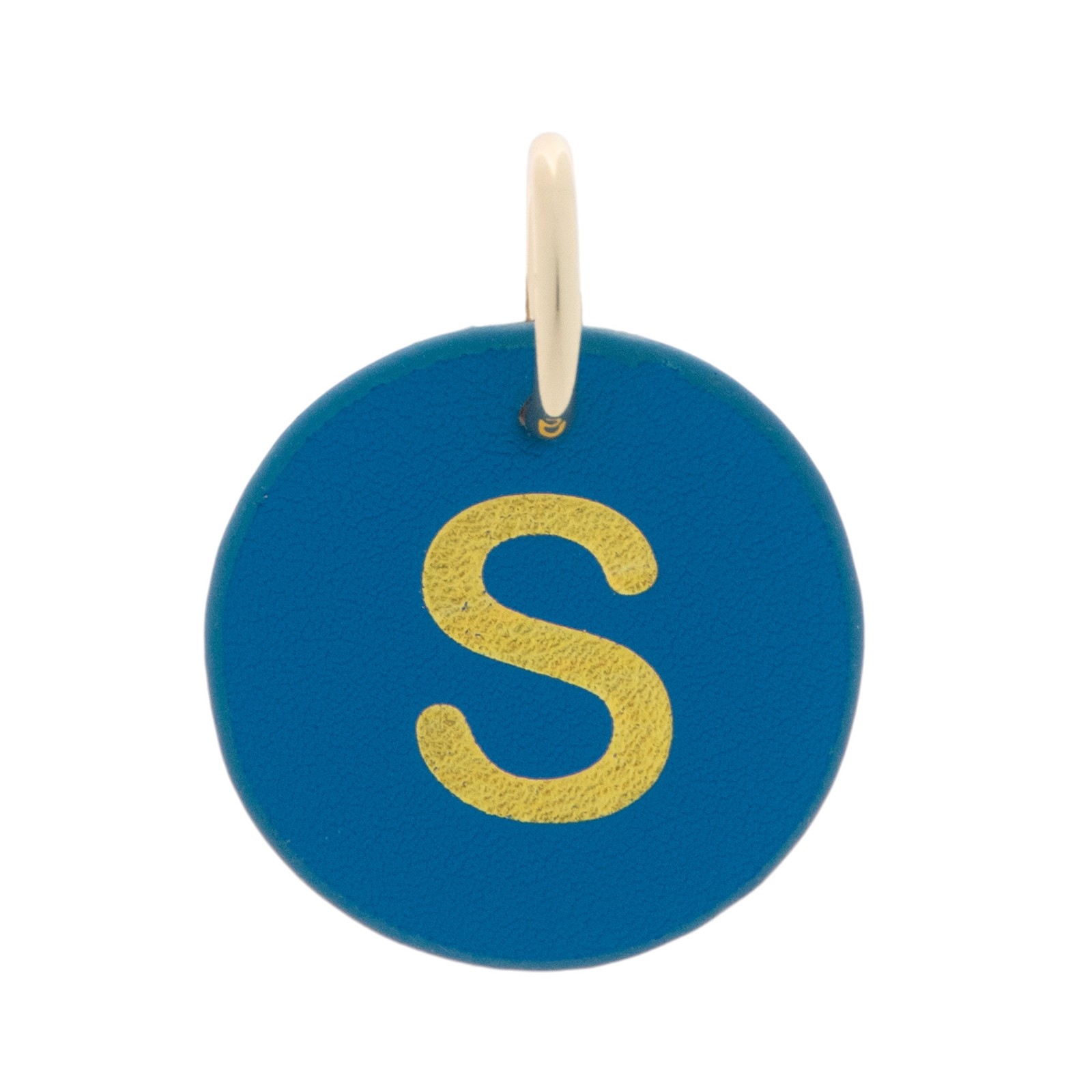 The Cuddle Collab Wear & Share Charm Faux Leather “S” Monogram in Blue