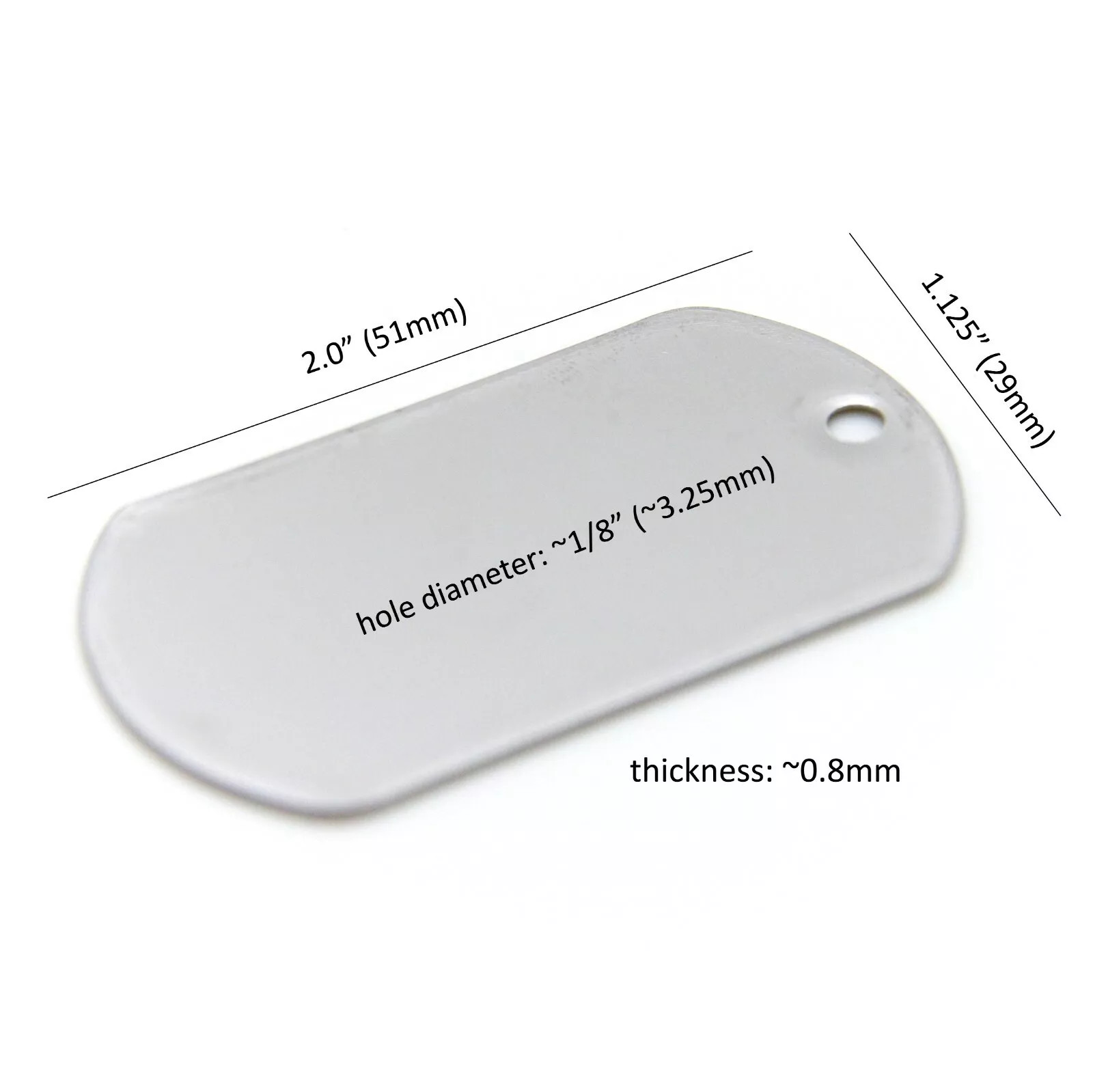 WHOLESALE LOT 500PCS 9 COLORS BLANK DOG TAG SHINY Aluminum ARMY MILITARY SPEC