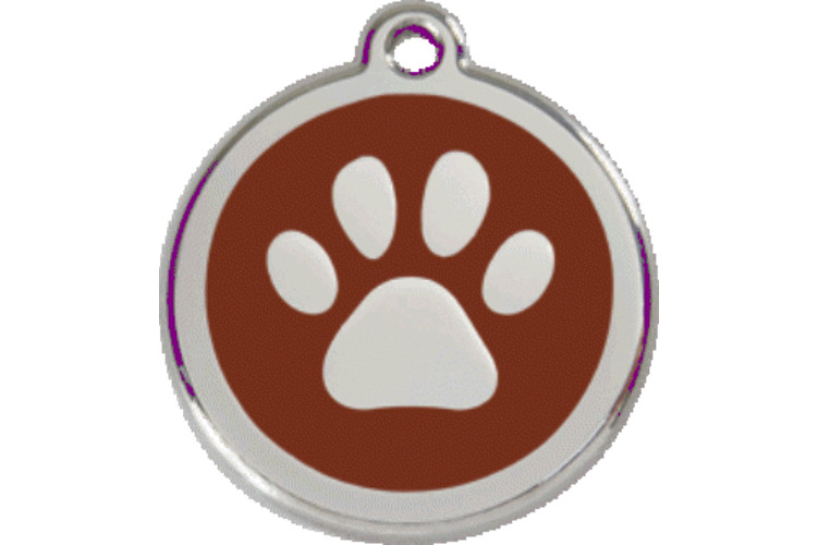 Red Dingo Dog Cat ID Pet Tag FREE Personalized Engraved Free Ship PAW PRINT