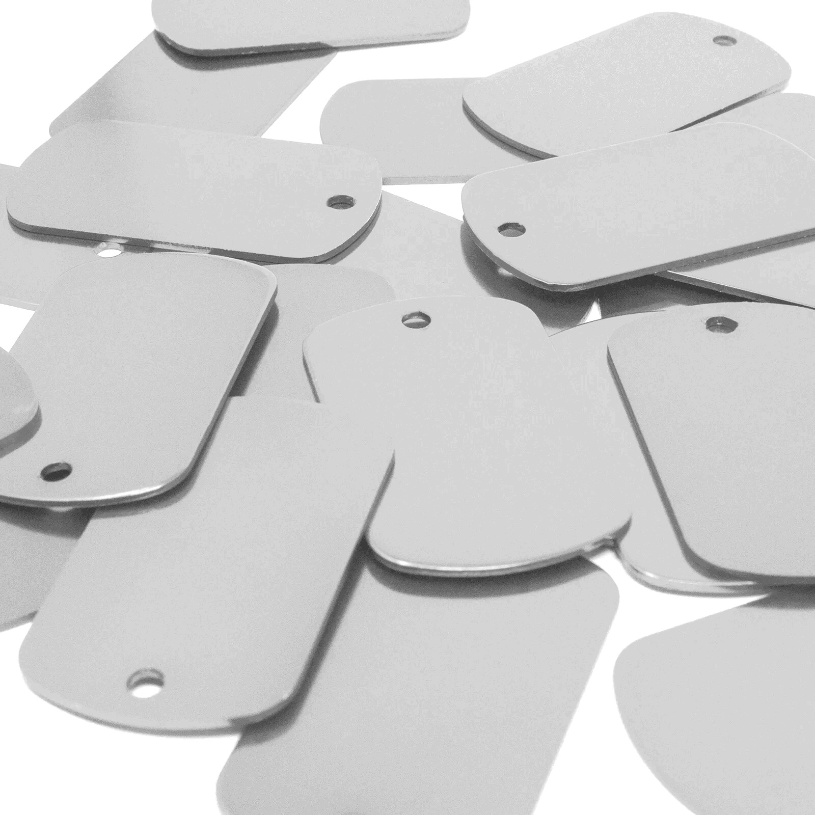 WHOLESALE LOT 500PCS 9 COLORS BLANK DOG TAG SHINY Aluminum ARMY MILITARY SPEC