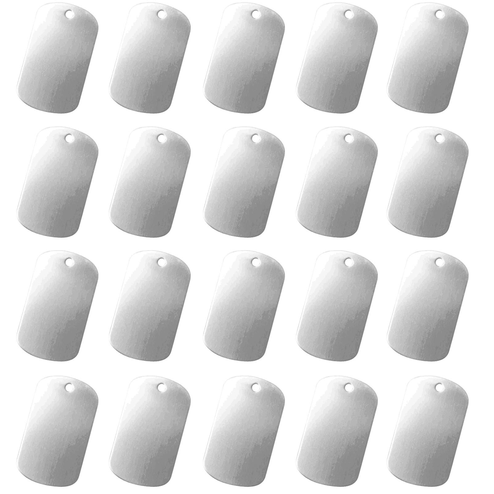 WHOLESALE LOT 500PCS 9 COLORS BLANK DOG TAG SHINY Aluminum ARMY MILITARY SPEC