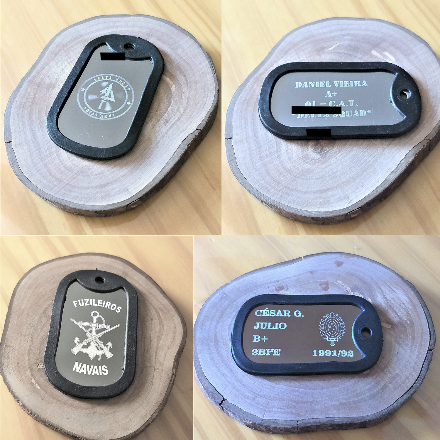 Dog Tag Placas de Identificação Modelo Militar em Aço Inox - Imagem 2